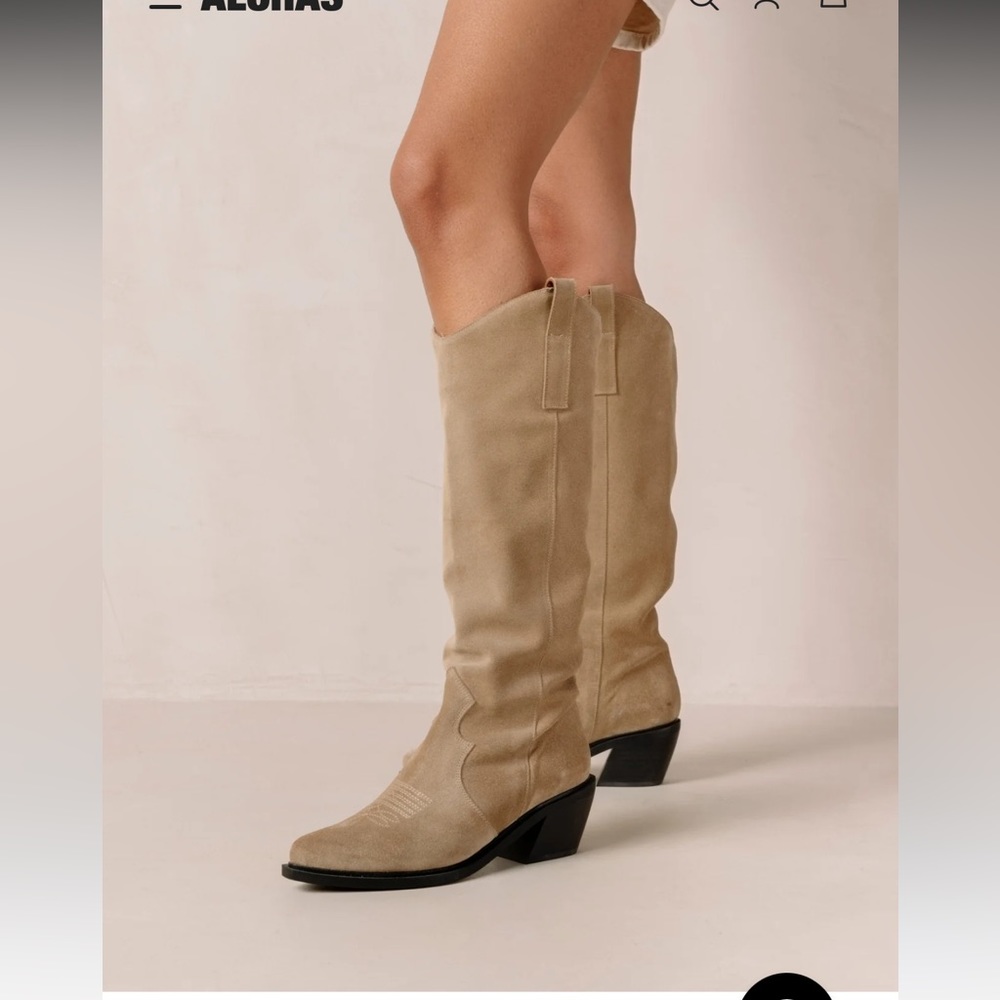 Alohas Suede Knee High Boots in Mount Desert Taupe